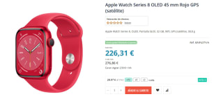 Apple Watch Series 8 OLED 45 mm Rojo GPS por 276,86€