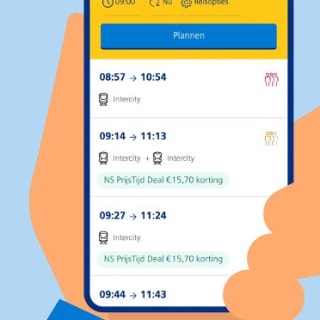 Tot 60% korting op je treinkaartje in daluren via de NS