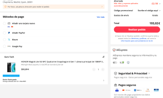 Honor Magic 6 Lite 256GB 12GB por solo 193,02€