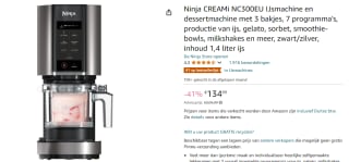 Ninja Creami IJsmachine - Ice Cream Maker voor €134,99 bij Amazon