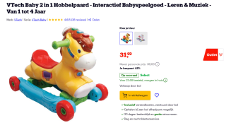 VTech hobbelpaard/loopwagen 2-in-1 voor €31,49 bij Bol