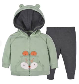 Conjunto Gerber de pantalón y polerón para recien nacido por $7.990