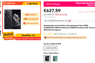 OnePlus 12 512GB Zwart voor €627,59 bij Aliexpress