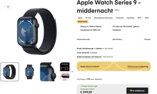 Apple Watch Series 9, 45mm, GPS, Aluminium voor €349 bij Amac