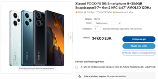 Xiaomi POCO F5 5G 8Gb-256Gb Snapdragon 7+ Gen2 por 299€