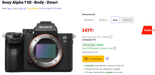 Sony Alpha 7 III - Body - Zwart voor €1.177 na cashback