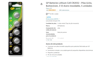 Pack 5 Pilas Lithium Cell CR2032 por 0,92€
