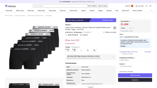 Jack & Jones Pack de 7 Bóxers de Algodón Elástico para Hombre por 21,45€