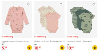 40% korting op alle rompers bij HEMA