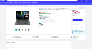 Portátil Gaming HP Victus Ryzen 5 8645HS 16GB DDR5 512GB RTX 4060 16" FHD IPS 165Hz 100% sRGB por solo 739,99€
