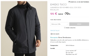 Gabardina Emidio Tucci hombre por 44€