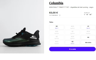 Zapatillas para Hombre Columbia Montrail Trinity FKT por 63€