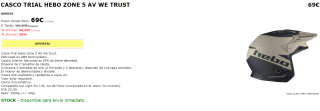 Casco de Moto Trial Hebo Zone 5 AV We Trust. por 69€