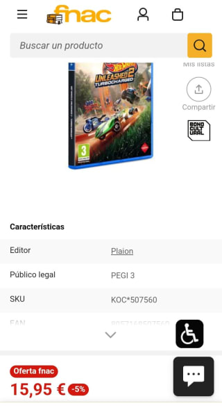 Hot Wheels Unleashed 2 Turbocharged PS4 por 15165€.
