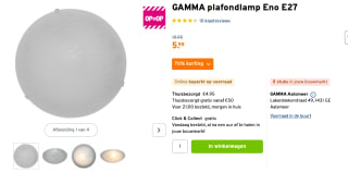 Plafondlamp Eno E27 voor €5,98 bij de Gamma