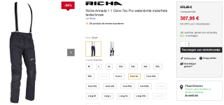 Richa Armada 1.1 Gore-Tex Pro motorfiets broek voor €307,95 bij FC Moto