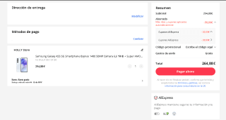 Samsung Galaxy A55 5G 128GB por 264,88€ en varios colores