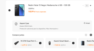 Xiaomi Redmi Note 13 de 6GB/128GB por 118,99€