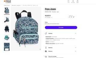 mochila marca Pepe Jenans modelo Denim Star por 18€