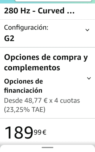 AOC Monitor Gaming Curvo de 27" por 189,99€.