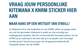 Gratis Be Traceable stickers KNRM