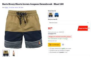 Barts Druzy Shorts zwembroek voor €11,79 bij Bol