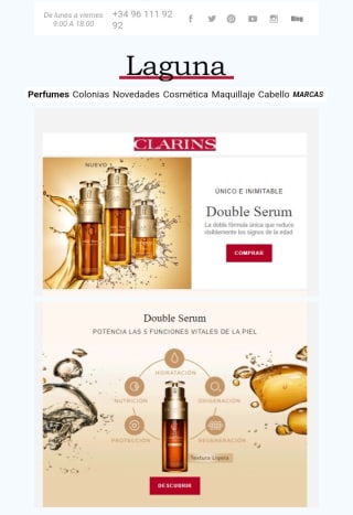 -40% Nuevo Doble Serum de Clarins.