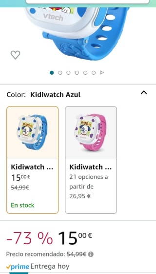 VTech My First Kidiwatch Reloj Mascota para cuidar por 15€.