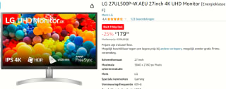 LG 27UL500P-W 27" monitor voor €179 bij Amazon