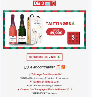 Pack cavas taitinger por 49,90€