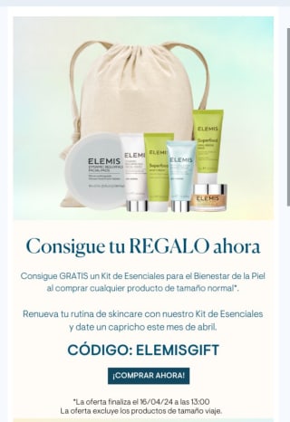 Regalo de un Kit essencials por compra de Kit tamaño normal