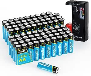 Gather a Maplin 80x AA alkaline batteries from Amazon as low as £19.99