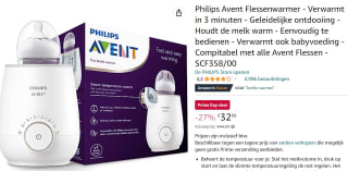 Philips Avent Flessenwarmer voor €32,99 bij Amazon