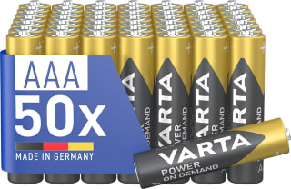 VARTA Pilas AAA, paquete de 50 por 14,75€