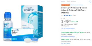 Lentes De Contacto Bausch & Lomb Soflens 59 6 Pzas por $419 en Mercado Libre