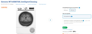 Siemens WT48XM75NL IntelligentCleaning wasdroger voor €899 bij Coolblue