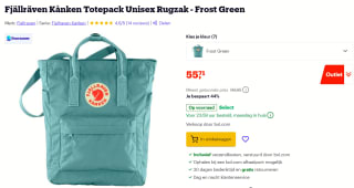 Fjallraven Kanken Totepack 13 Inch frost green voor €55,71 bij Bol.com