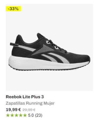 Recopilación marca reebok desde 5€ en Sprinter