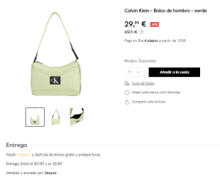 CALVIN KLEIN - Bolso por 29,99€