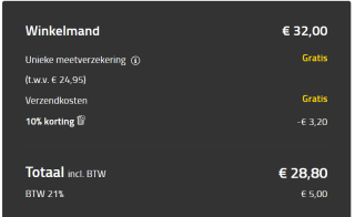 10% korting + gratis bezorging bij Veneta