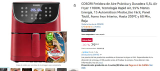 COSORI Freidora de Aire Práctica y Duradera 5,5L Air Fryer 1700W por 79,99€