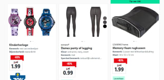 Tot 88% korting op diverse artikelen bij de Lidl