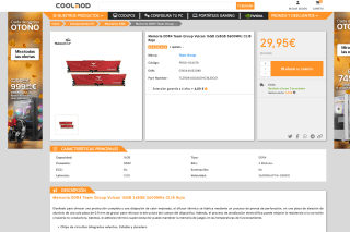 TeamGroup T-Force Vulcan Z 16GB Kit (2x8GB) RAM DDR4 3600 CL18 por solo 29,95€