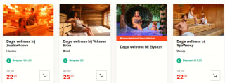 Dagentree voor diverse wellnessresort vanaf €20,50 via de AD
