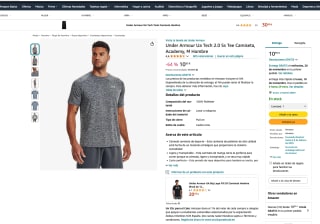 Under Armour Ua Tech 2.0 Ss Tee Hombre por solo 10,95€