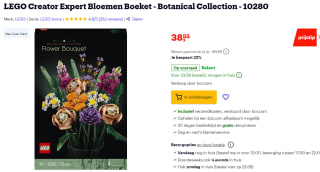 LEGO Creator Expert - Bloemenboeket voor €38,55 bij Bol.com