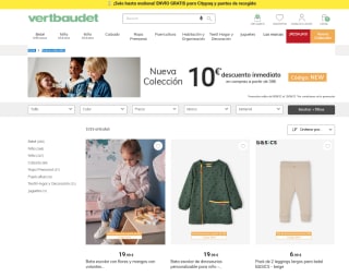 Código 10€ Descuento en compras de 39€ en Vertbaudet