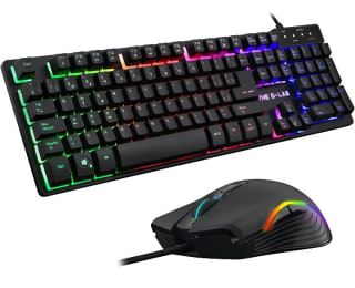 THE G-LAB Combo Krypton Pack de Teclado Gaming USB y Ratón Multicolor Retroiluminación por 17,75€.