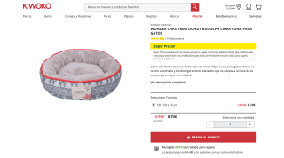 Cama cuna para gatos Christmas por 8,70€