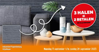 3 halen 2 betalen op behang bij Voordeelmarkt